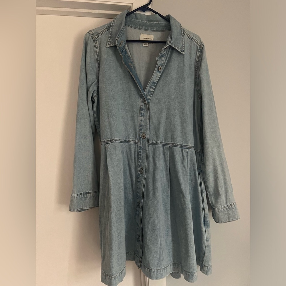 American Eagle Outfitters Light Blue Denim Dress